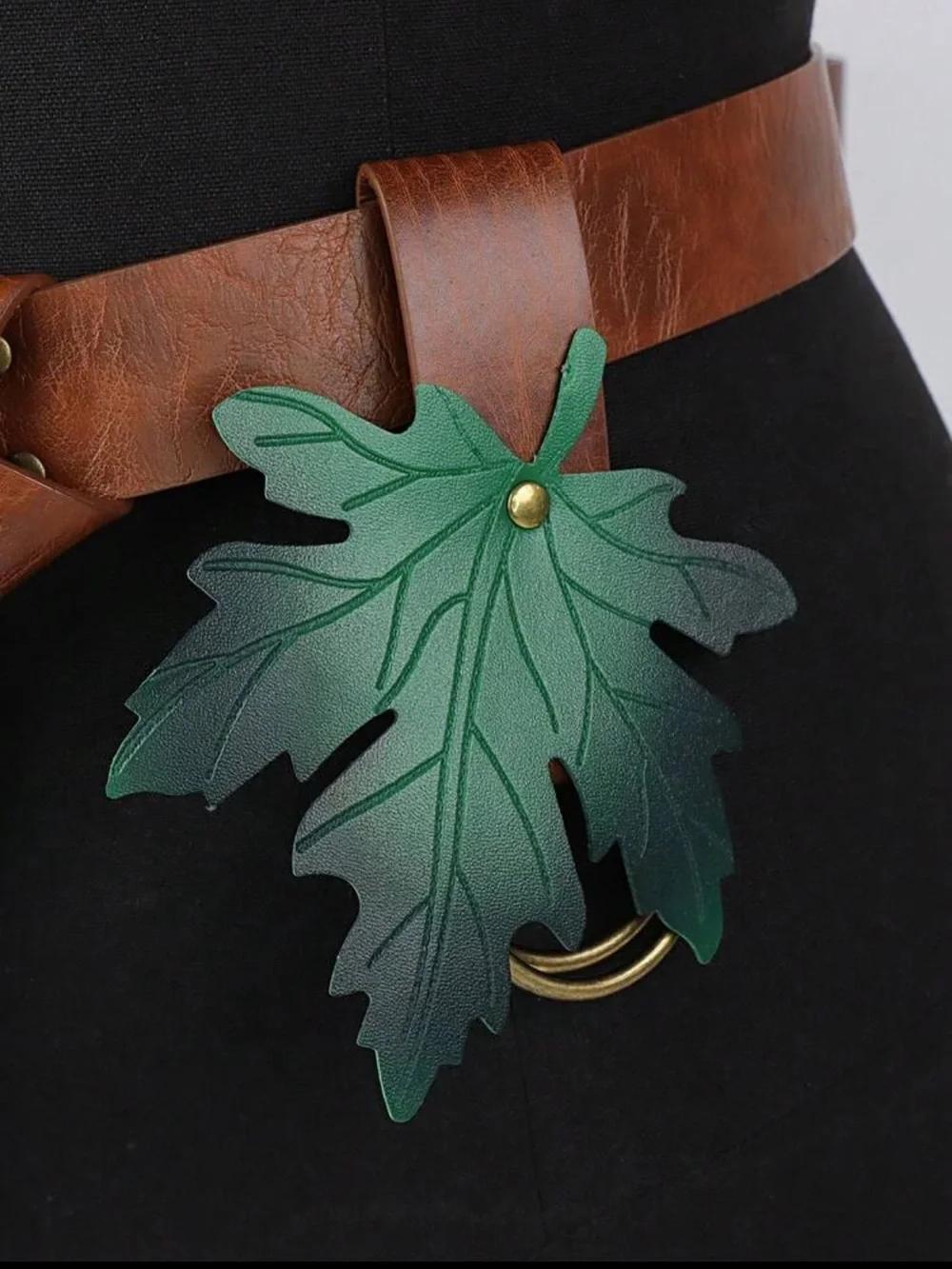 Green Leaf Waist Belt - Boho Forest Fairy Style - New